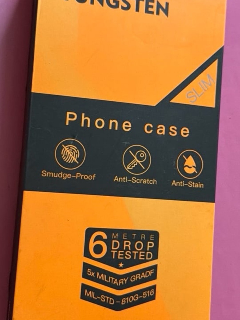 Tungsten Slim Phone Case in Orange